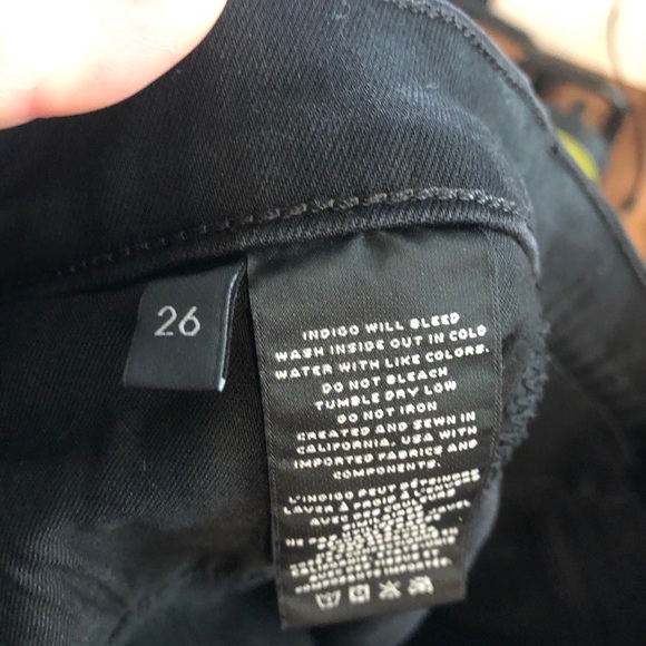 J brand black jeans alaina size 26 rare detailing - Picture 5 of 7